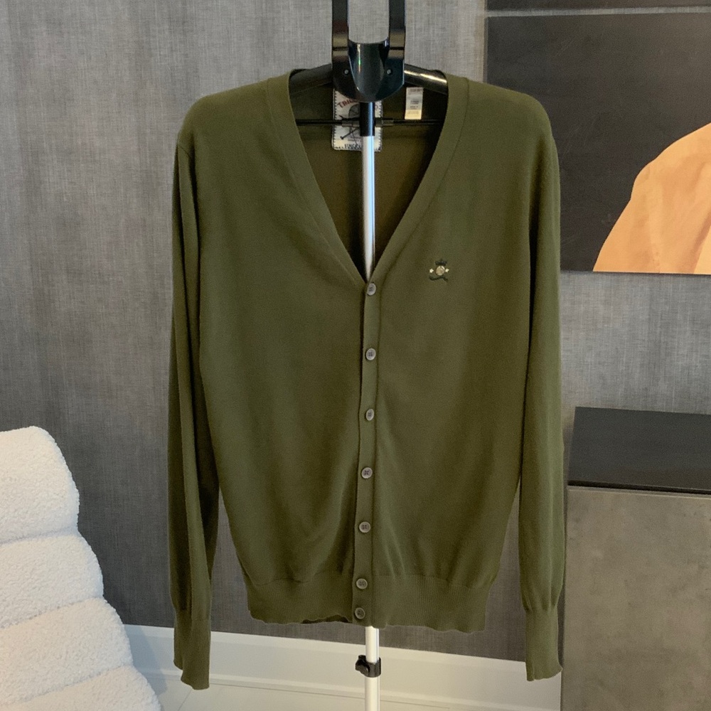 Vintage Diesel Tricot & Co. Men's Cardigan in Olive XL